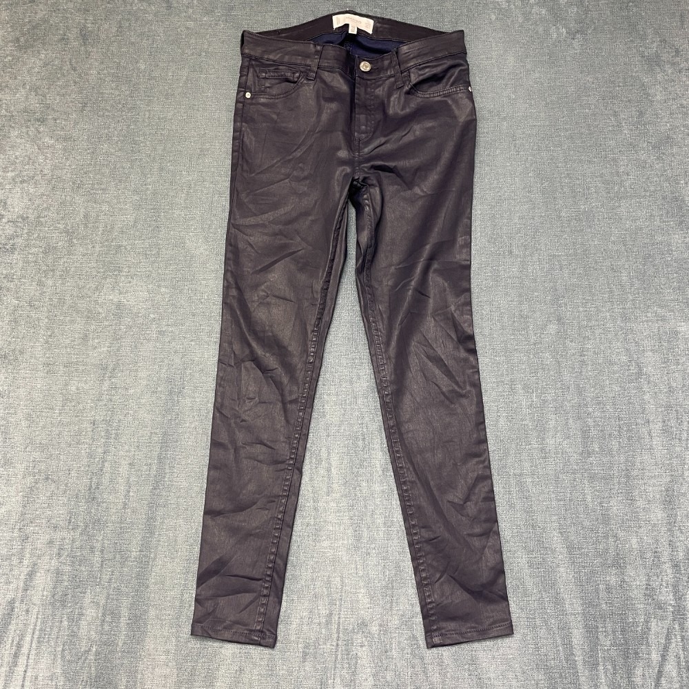 Mango Belle Jeans Womens 2 Black Denim Dark Wash Skinny Leg Streetwear Trendy